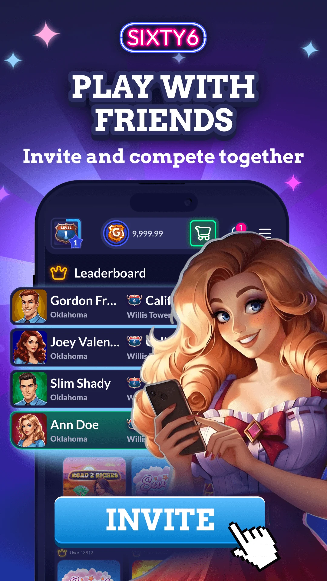 Sixty6 — Social Casino & Slots screenshot