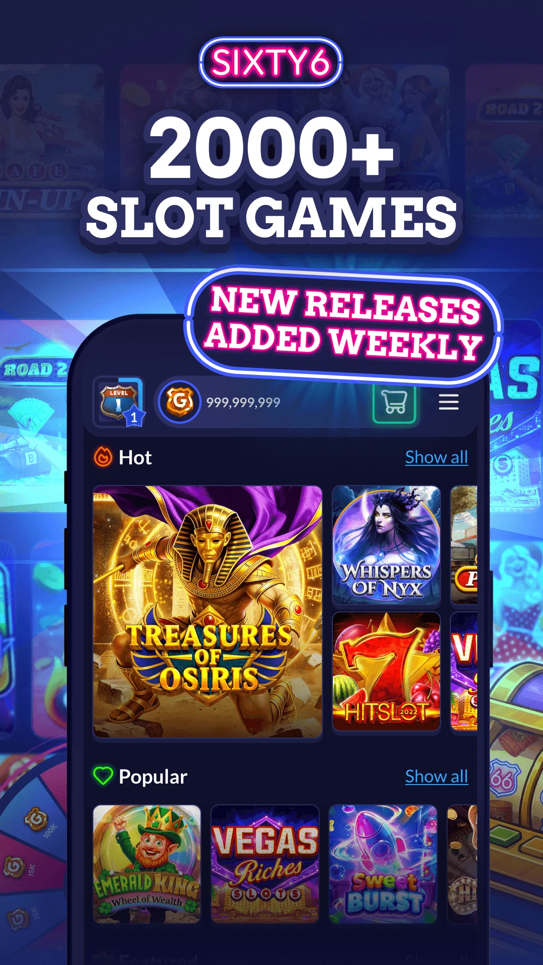 Sixty6 — Social Casino & Slots screenshot